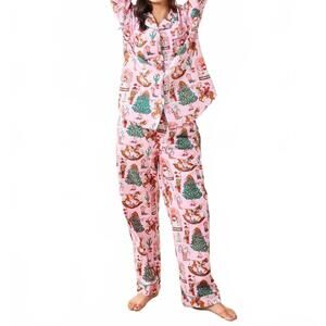 NEW PRINTFRESH long pajama set in cowboy christmas